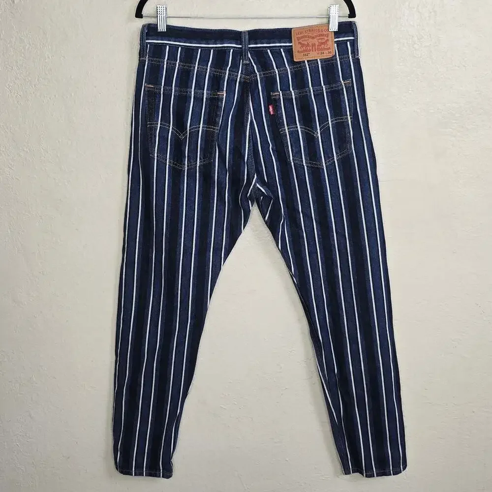 Levi's 512 Slim Taper Fit Striped Denim Jeans 34x30